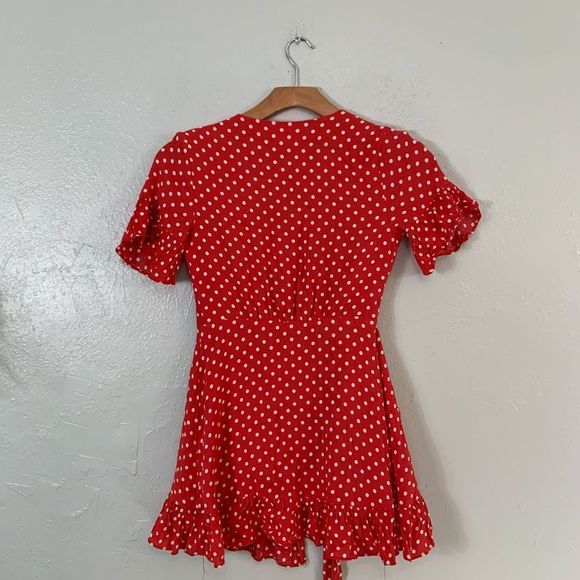 Revolve privacy please polka dot wrap mini dress - Picture 5 of 8